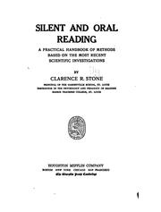 Front cover of Silent and oral reading by Clarence R. Stone