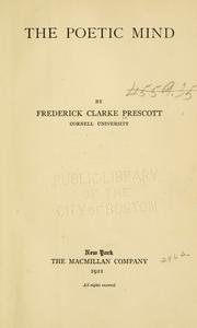 Cover of The poetic mind by Frederick Clarke Prescott