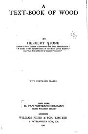 Front cover of A text-book of wood by Stone, Herbert F.L.S.