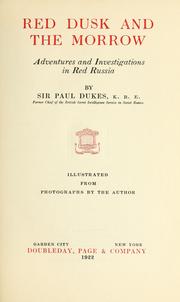 Cover of Red dusk and the morrow by Paul Dukes