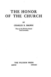 Cover of The honor of the church by Charles Reynolds Brown