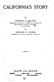 Front cover of California's story by Herbert Eugene Bolton