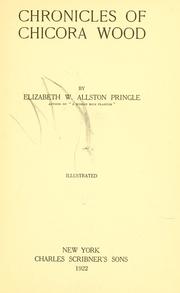 Cover of Chronicles of Chicora Wood by Elizabeth W. Allston Pringle