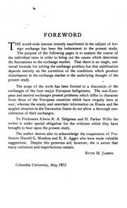 Cover of Stabilization of the foreign exchanges by Ruth Muller Jaeger