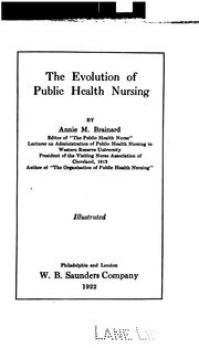 Front cover of The evolution of public health nursing by Annie M. Brainard
