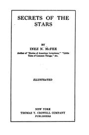 Front cover of Secrets of the stars by Inez N. McFee