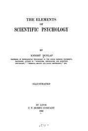 Cover of The elements of scientific psychology by Knight Dunlap