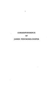 Front cover of Correspondence of James Fenimore-Cooper by James Fenimore Cooper
