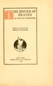 Cover of The hound of heaven by Francis Thompson