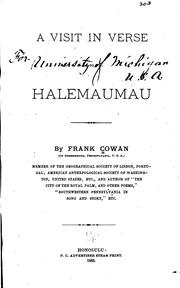 Front cover of A visit in verse to Halemaumau by Frank Cowan