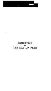 Cover of Education on the Dalton plan by Helen Parkhurst