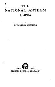 Front cover of The national anthem by J. Hartley Manners