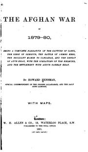 Front cover of The Afghan war of 1879-80 by Howard Hensman