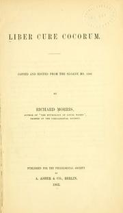 Cover of Liber cure cocorum by Richard Morris