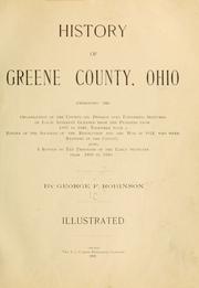 Front cover of History of Greene County, Ohio by George F. Robinson