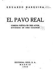 Front cover of El pavo real by Marquina, Eduardo