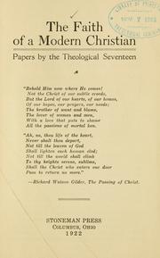 Front cover of The Faith of a modern Christian by Unknown