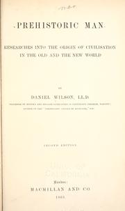 Cover of Prehistoric man by Daniel Wilson