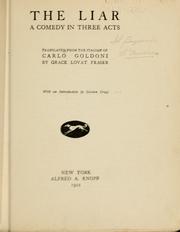 Cover of The liar by Carlo Goldoni