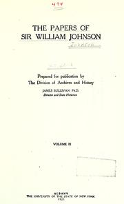 Front cover of The papers of Sir William Johnson by Johnson, William Sir