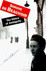 Front cover of Pour une morale de l'ambiguite by Simone de Beauvoir