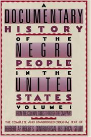 Cover of A documentary history of the Negro people in the United States by Herbert Aptheker