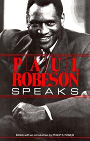 Front cover of Paul Robeson speaks by Paul Robeson