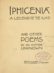 Cover of Iphigenia by Allen R. Darrow