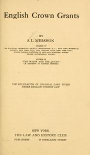 Front cover of English crown grants by Mershon, S. L.