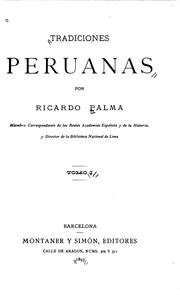 Cover of Tradiciones peruanas by Ricardo Palma