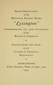 Cover of "Lexington" by Sidney Coe Howard
