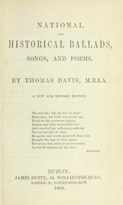 Front cover of National and historical ballads, songs, and poems by Thomas Osborne Davis