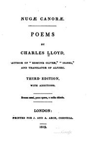 Cover of Nugae canorae by Lloyd, Charles