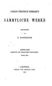 Cover of Johann Friedrich Herbart's sämmtliche werke by Johann Friedrich Herbart