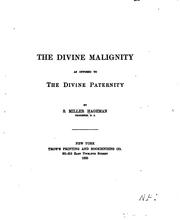 Cover of The divine malignity by S. Miller Hageman