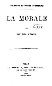 Cover of La morale by Eugène Véron
