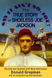 Front cover of Say it ain't so, Joe! by Donald Gropman
