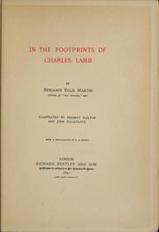 Cover of In the footprints of Charles Lamb by Benjamin Ellis Martin