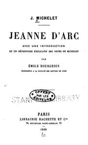 Cover of Jeanne d'Arc by Jules Michelet