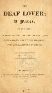 Cover of The deaf lover by Frederick Pilon