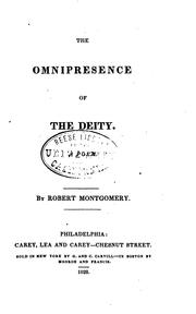 Front cover of The omnipresence of the Diety by Robert Montgomery