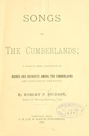 Front cover of Songs of the Cumberlands by Robert Paine Hudson