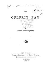 Front cover of The culprit fay by Joseph Rodman Drake