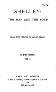 Front cover of Shelley: the man and the poet by Félix Rabbe