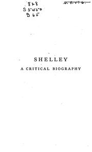 Cover of Shelley by George Barnett Smith