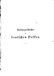 Front cover of Kulturgeschichte des deutschen Volkes by Otto Henne am Rhyn