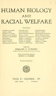 Front cover of Human biology and racial welfare by E. V. Cowdry