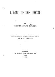 Front cover of A song of the Christ by Harriet Adams Sawyer