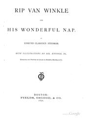 Cover of Rip Van Winkle and his wonderful nap by Edmund Clarence Stedman