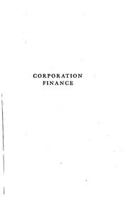 Front cover of Corporation finance by Mead, Edward Sherwood